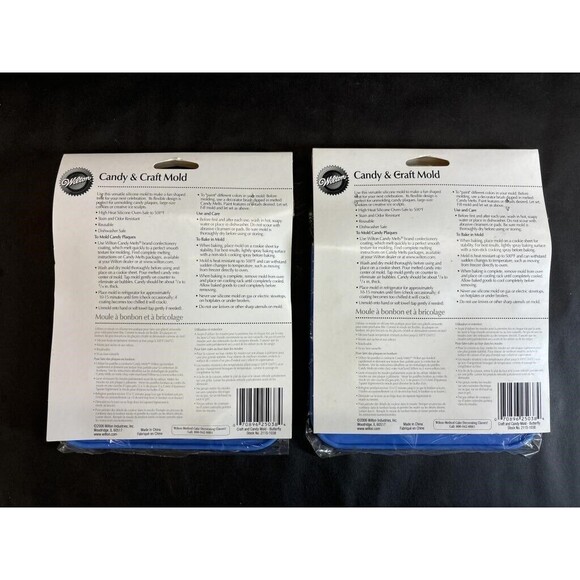 Wilton Silicone Butterfly Candy & Craft Mold 2pc Set 2006 Bake/Confection Gift - Picture 2 of 5